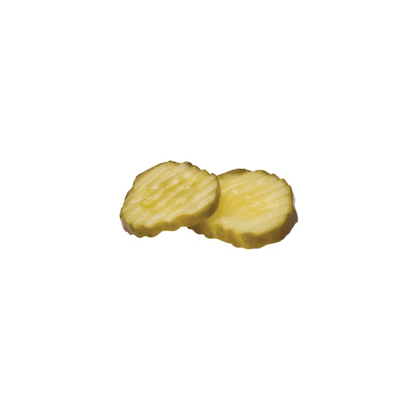 Bay Valley 396-450 Count 3/16 Crinkle Cut Sliced Hamburger Dill Pickle 1 gal., PK4 12722861170 - main